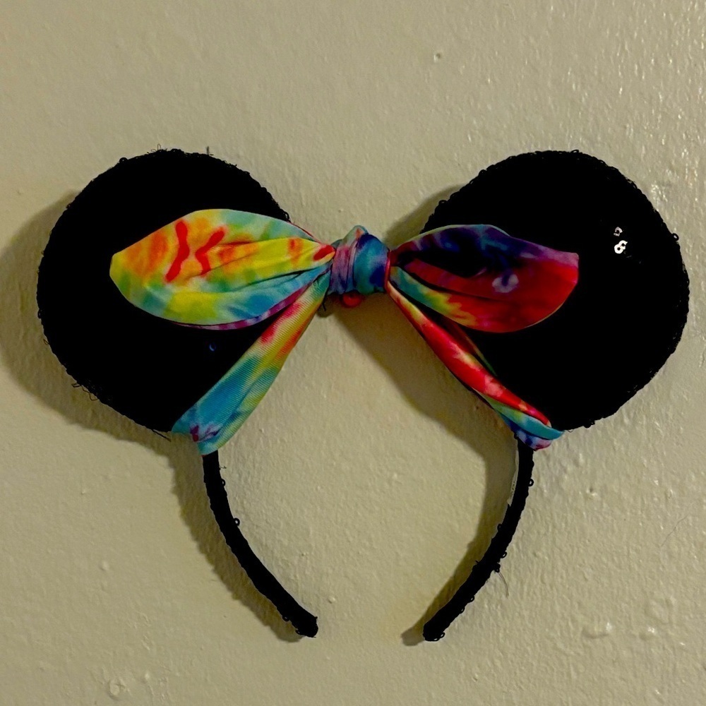 Disney Minnie Mouse Ears Tie Dye Bandana Headband